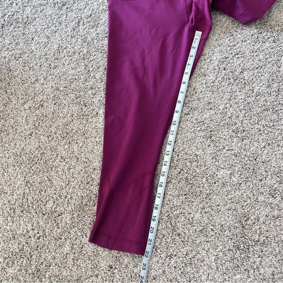 Lululemon Dashing Purple Ace Spot Magenta Run Inspire Crop II Leggings - Picture 14 of 16